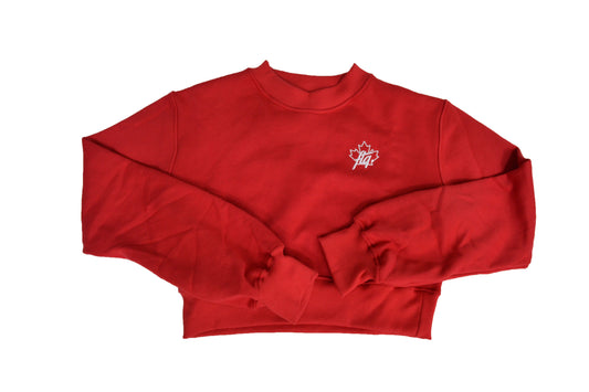 For The Girls - Leaf Logo Cropped Crewneck